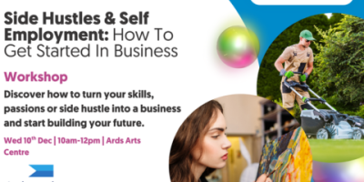 Guy working at gardening and girl making something creative